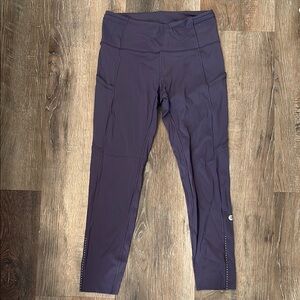 Lululemon Fast and Free Purple High-Waisted Leggings